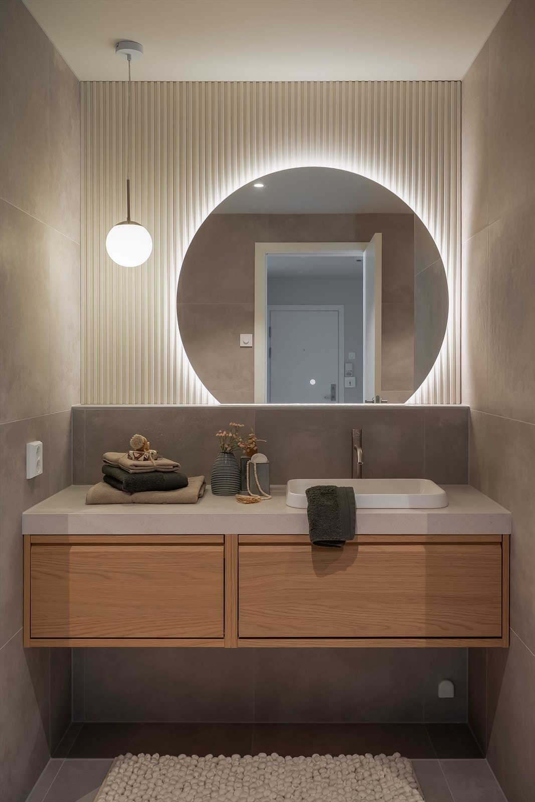 Det er samt opplegg for vaskemaskin på badet. Galleribilde