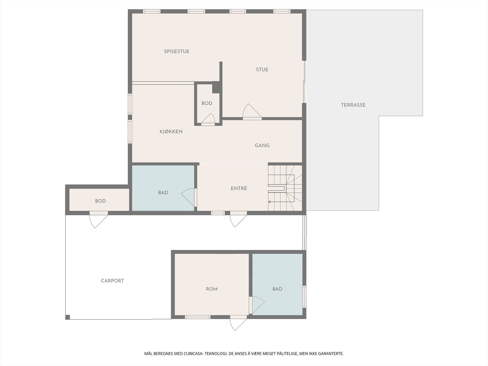 Plantegning 1.etasje og gjestehus. Galleribilde