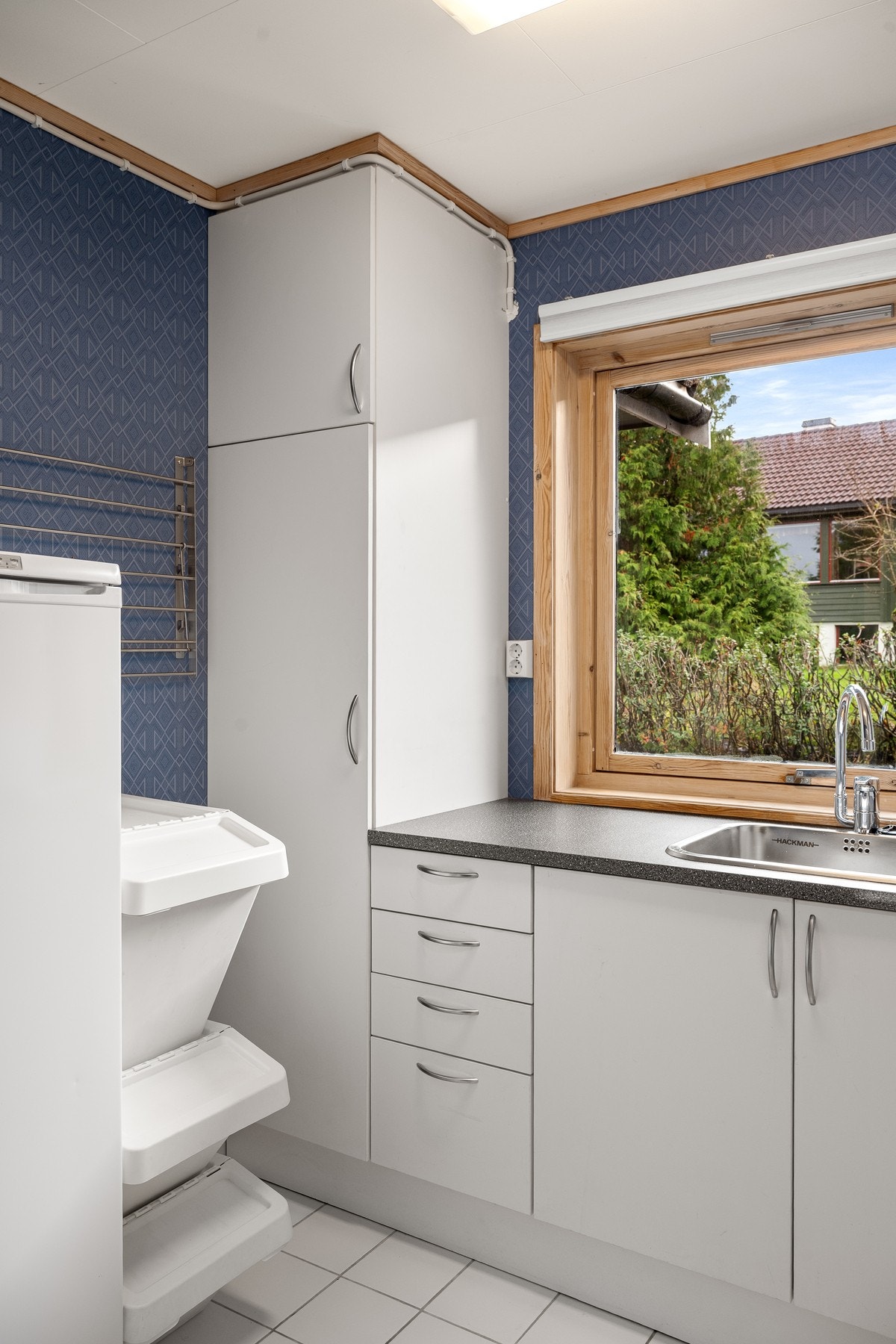 God plass til både vaskemaskin og tørketrommel. Galleribilde