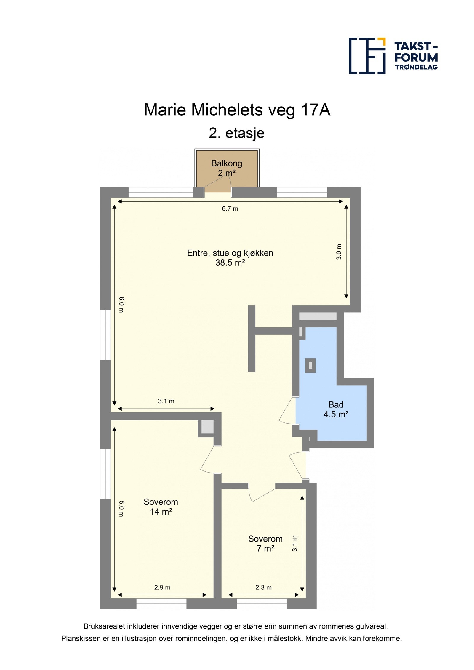 Planskisse 2. etasje. Galleribilde