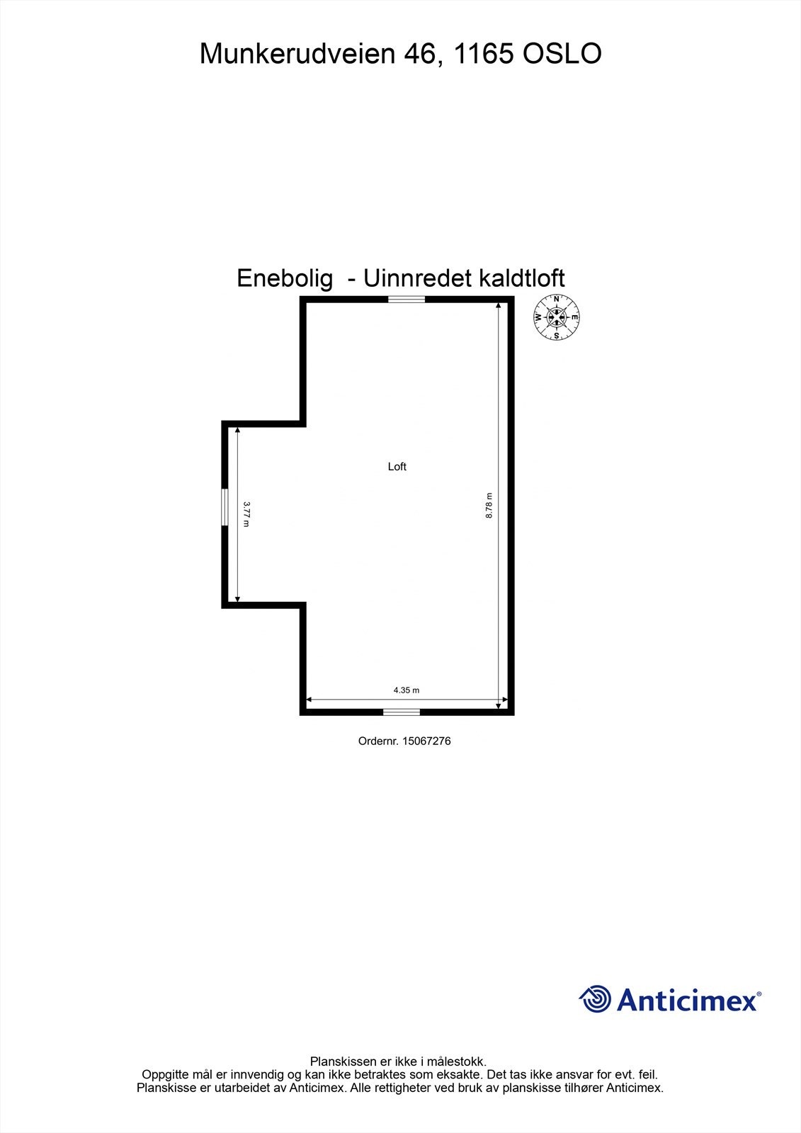 Plantegning - Loft Galleribilde