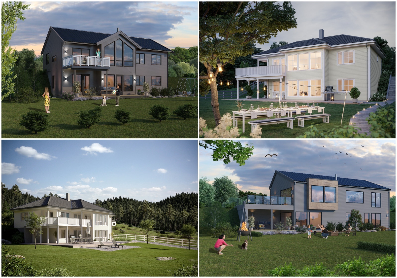 Her er noen av husene fra Nordbohus man kan bygge på feltet. Nøkkelferdige priser finner man i prospektet. Galleribilde