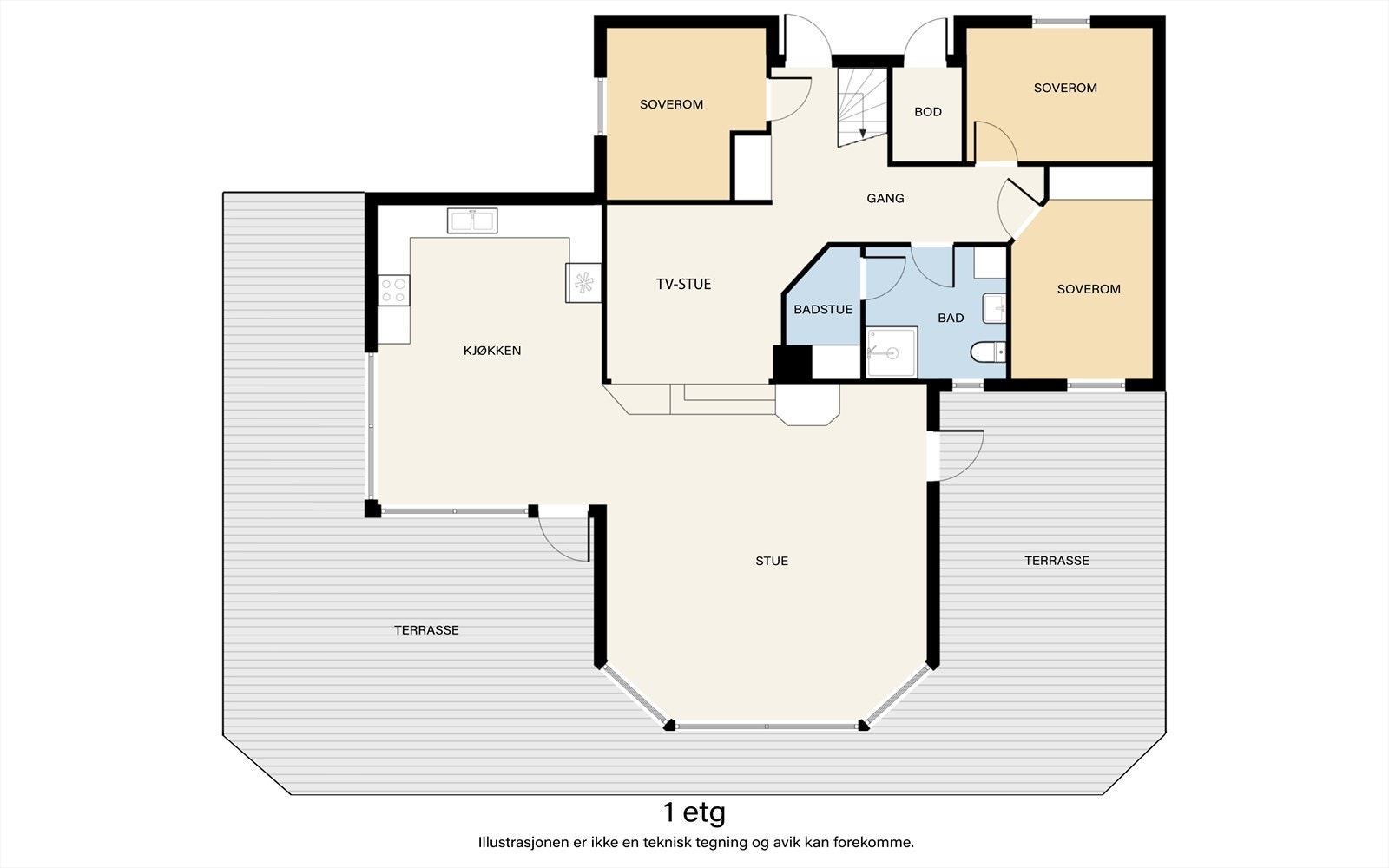 Plantegning - 1.etg. Galleribilde