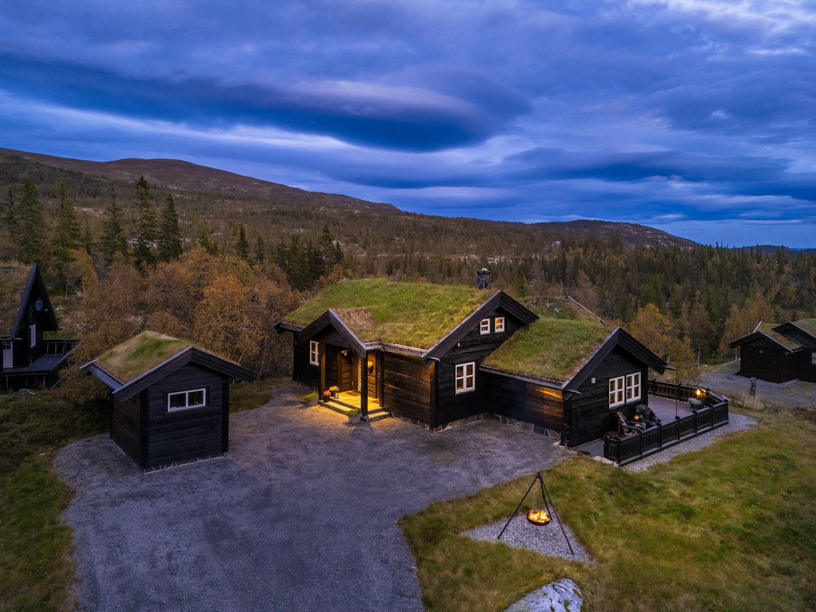 Hytta er sørvendt med generelt gode solforhold. Galleribilde