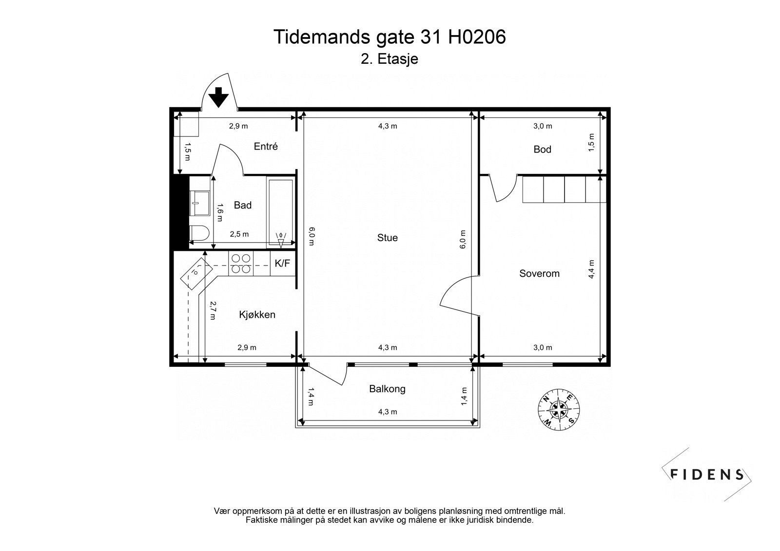 Plantegning - 2. etasje. Galleribilde