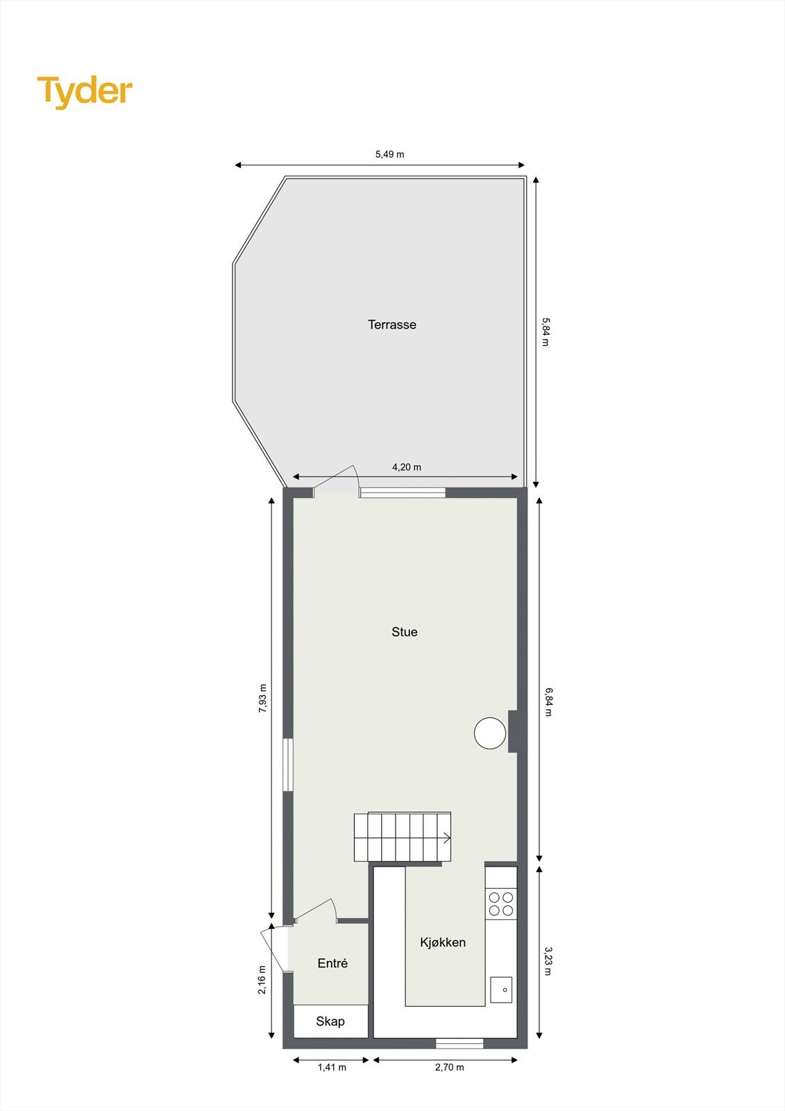 Plantegning 1. etasje Galleribilde