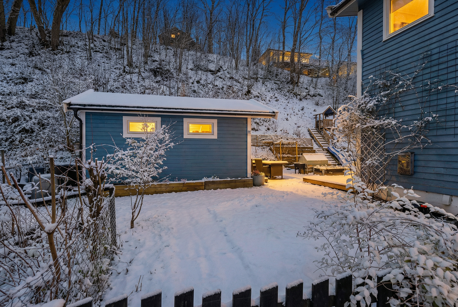 I 2019 ble det bygget en stor isolert utebod. Galleribilde