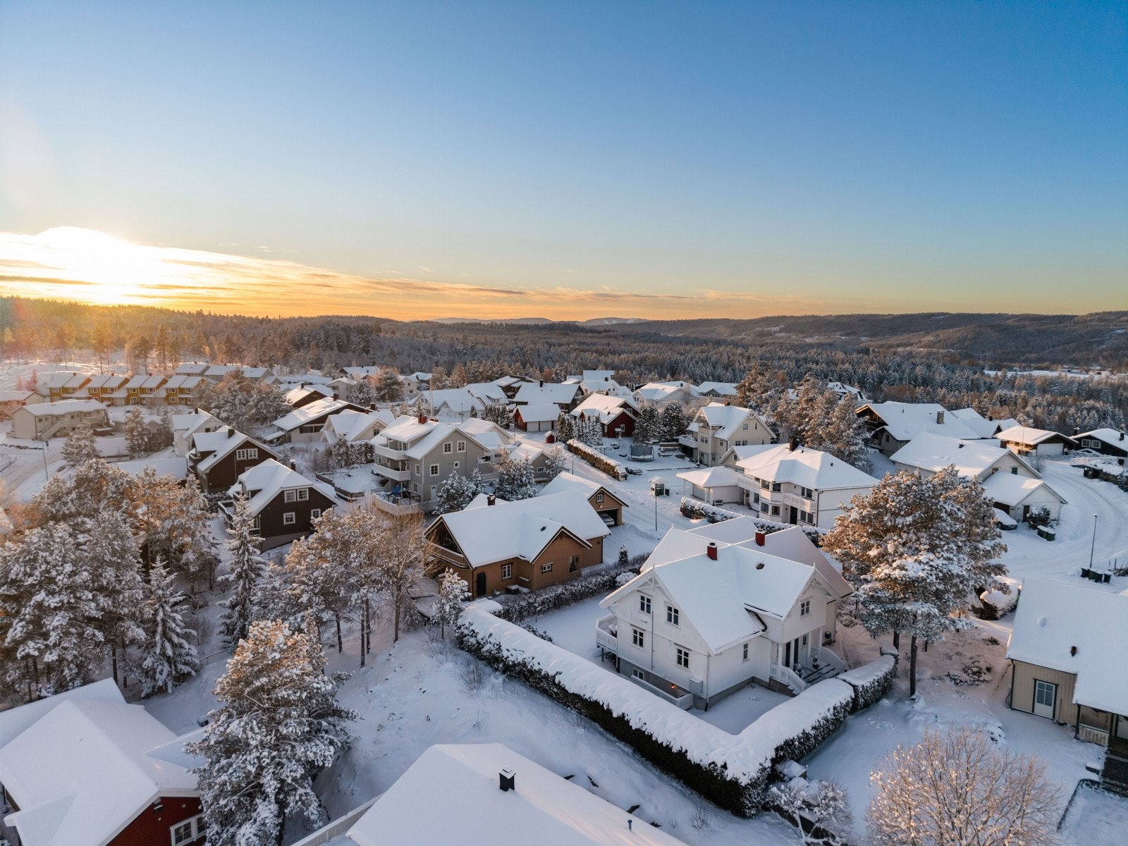 Dronebilde vinter Galleribilde