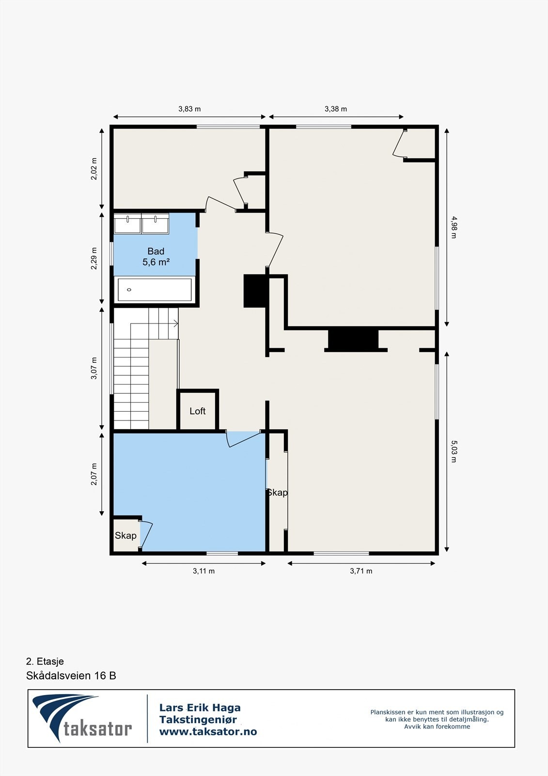 Planskisse 2. etg. Galleribilde