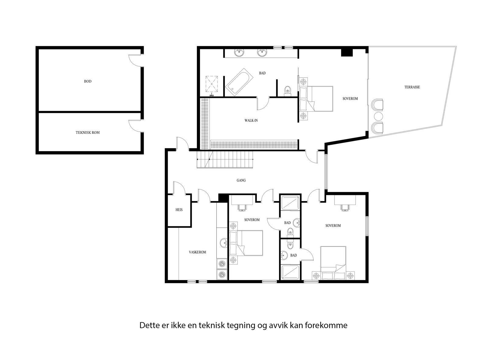 Plantegning 2 etg - Mellometasjen Galleribilde