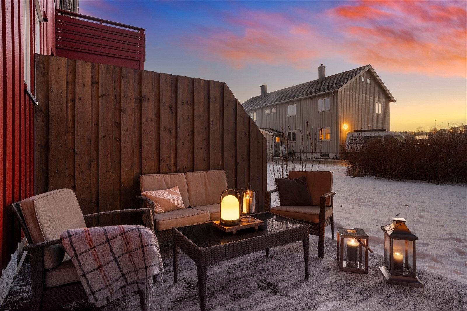 Terrassene måler til sammen hele 19 kvm. Galleribilde