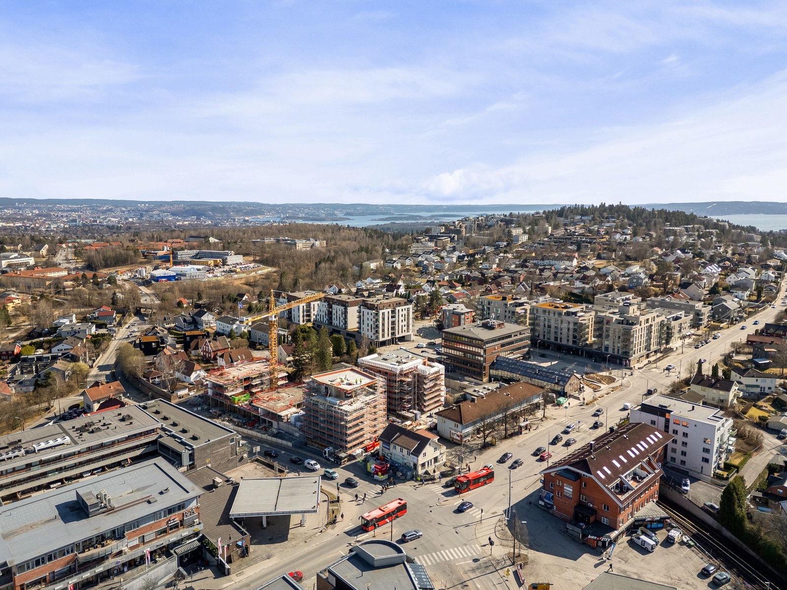 Dronefoto over prosjektet. Galleribilde