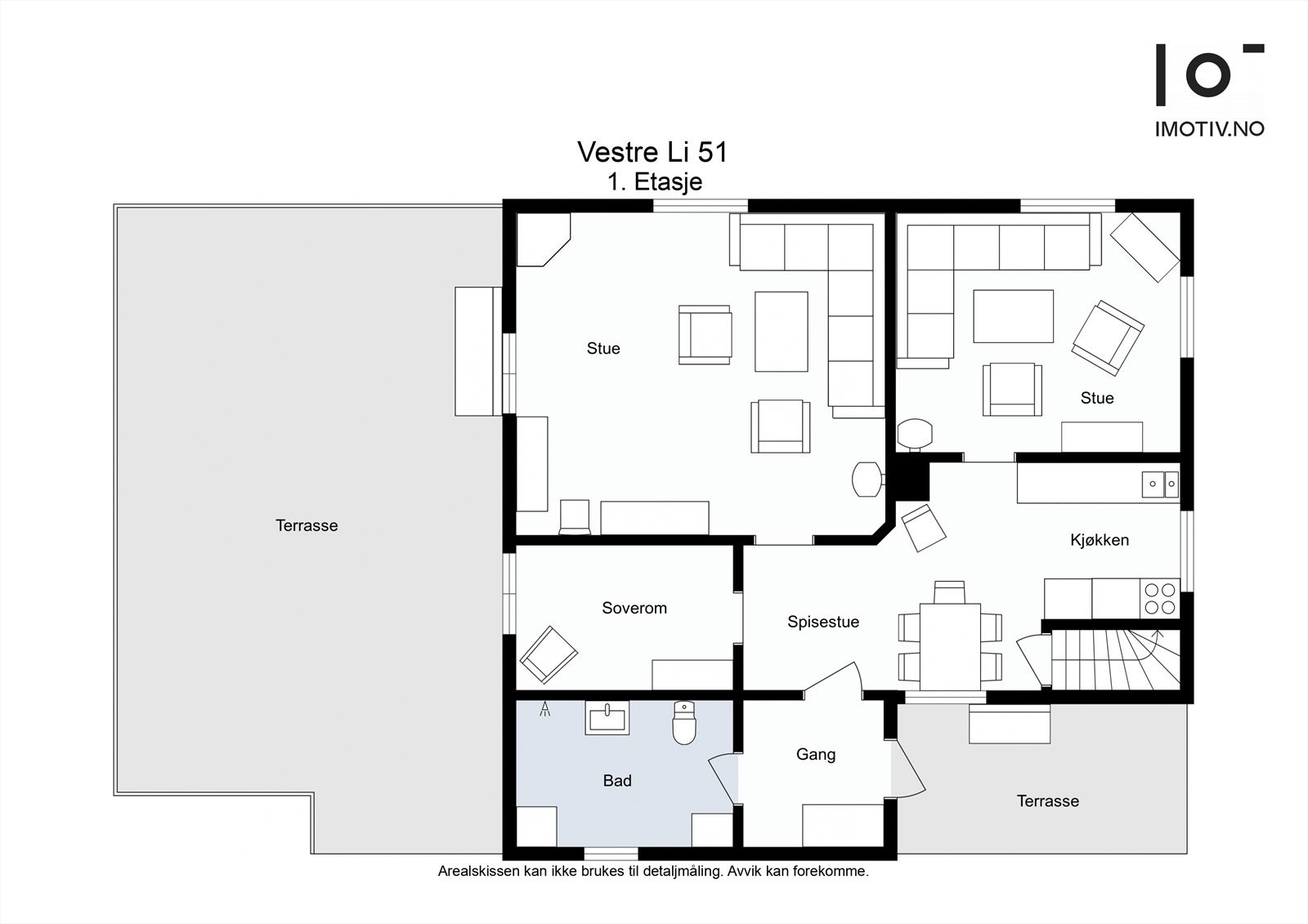 Plantegning hovedetasje. Galleribilde