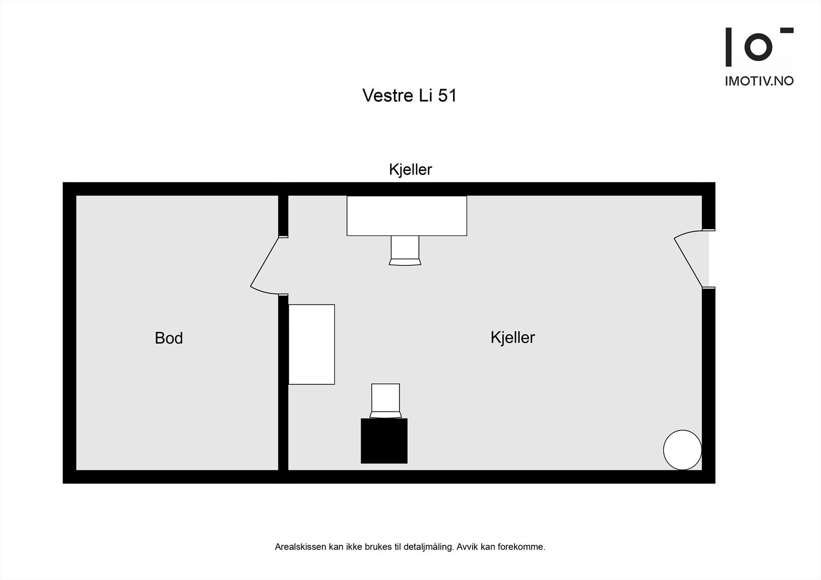 Plantegning kjeller - Her er det rikelig med lagringsplass. Galleribilde