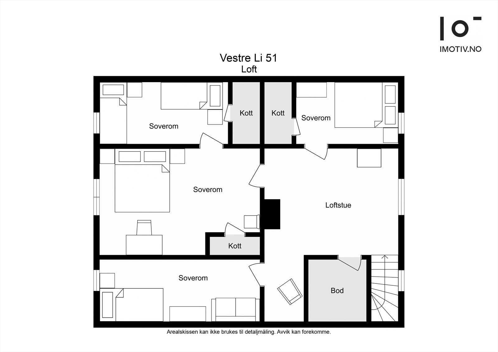 Plantegning loftsetasje. Galleribilde