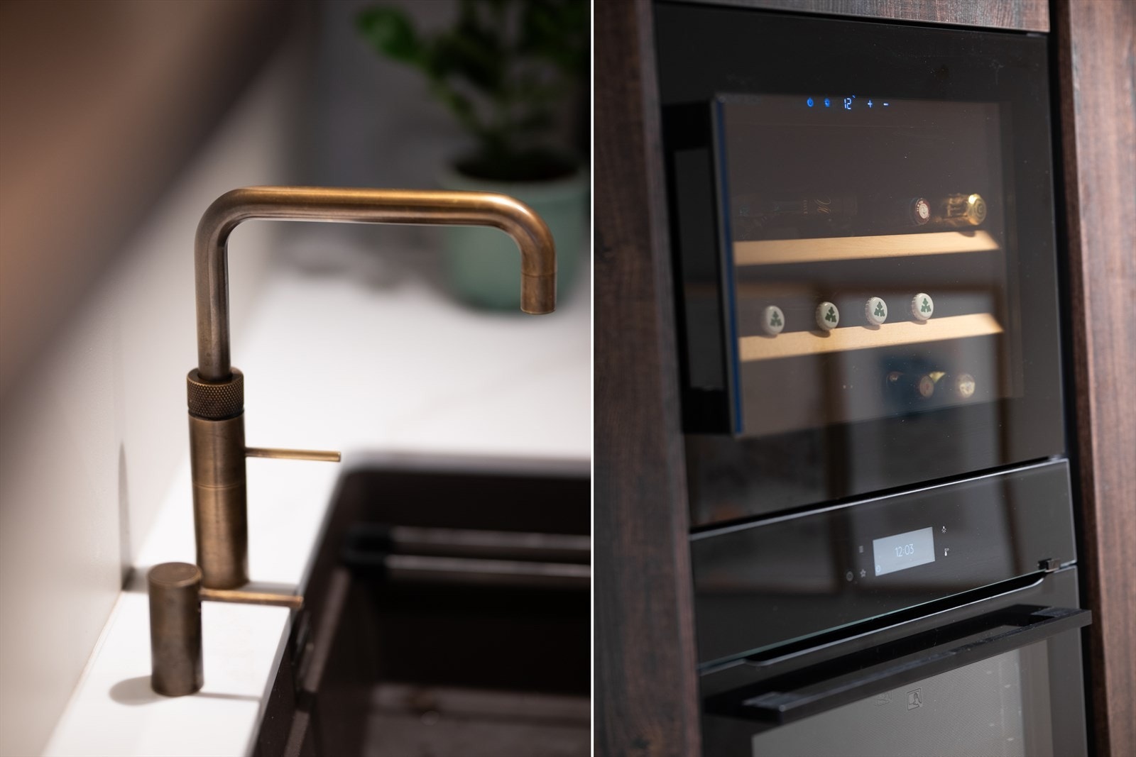 Det er montert Quooker, vannkran for direkte kokende vann samt kullsyreholdig vann. Galleribilde