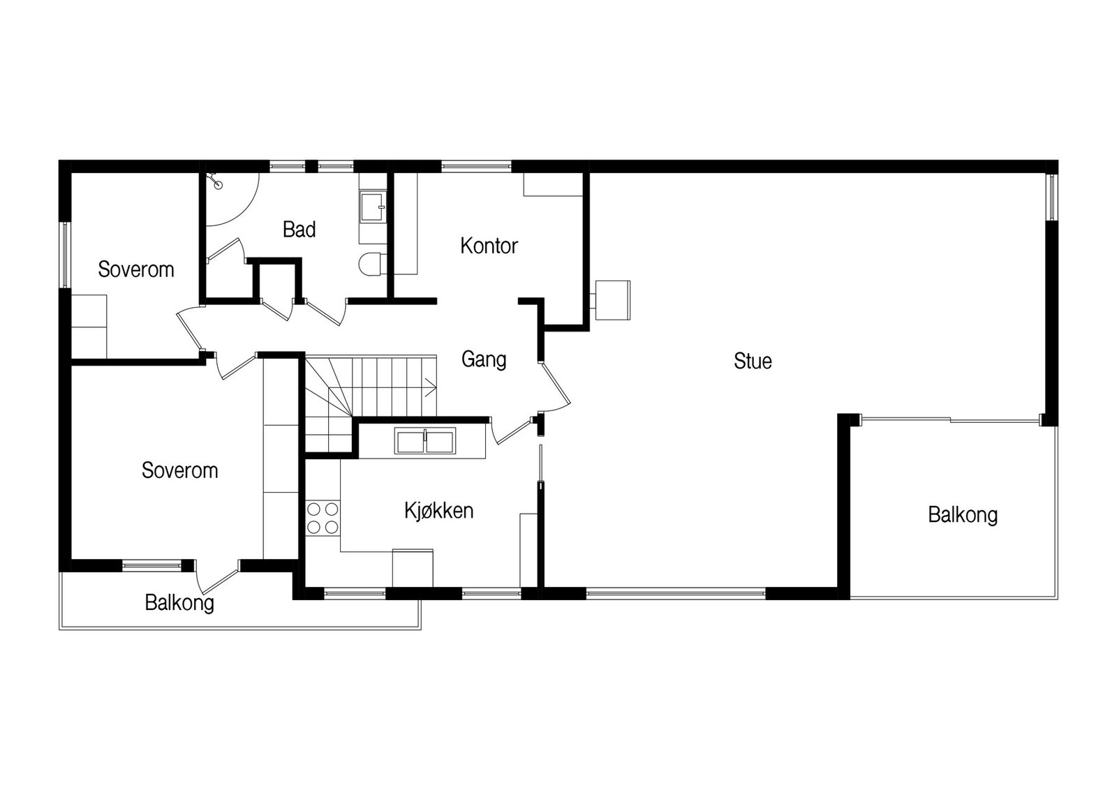 Plantegning 2.etasje. Galleribilde