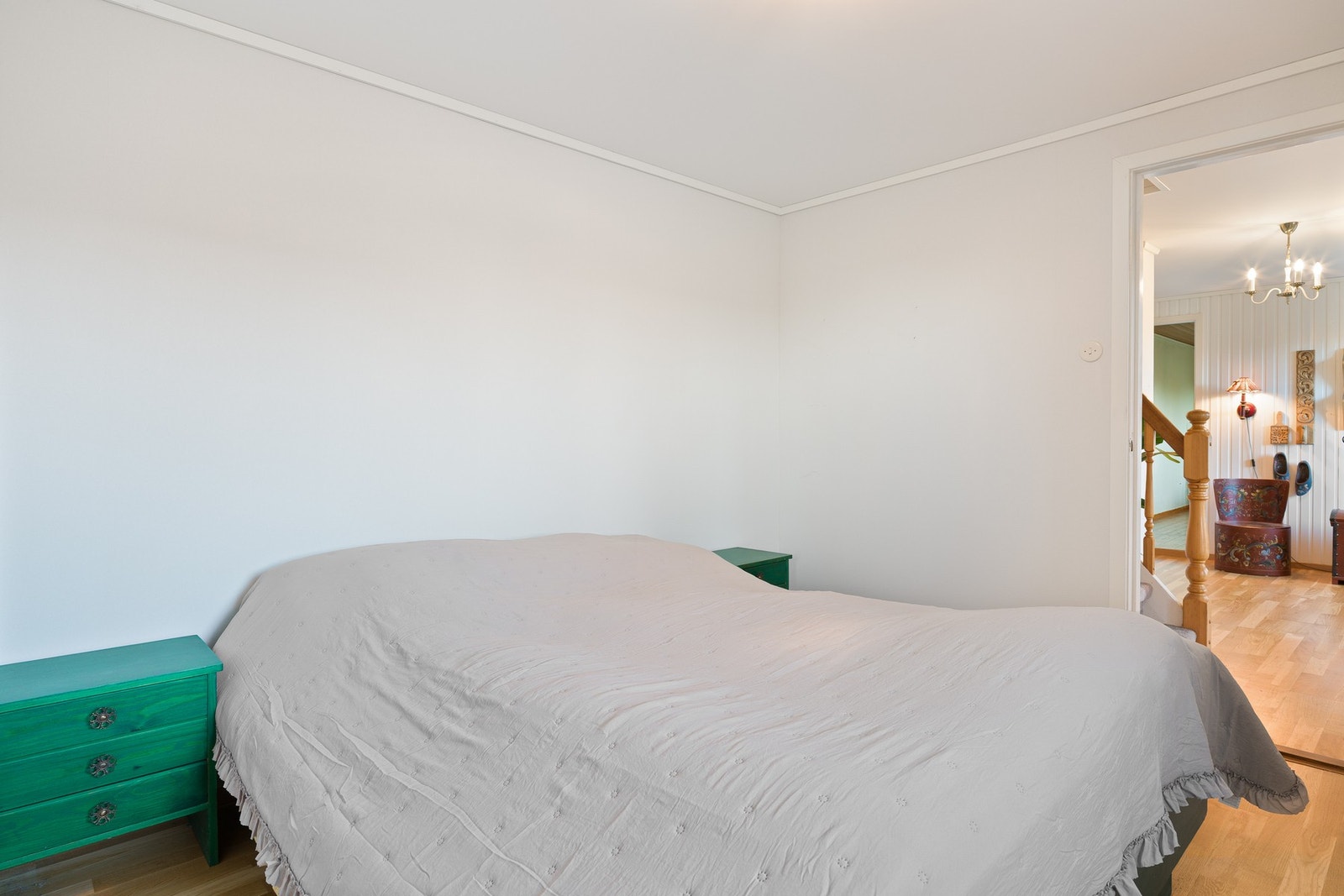 Dette rommet er i dag innredet som soverom. Men er på godkjente tegninger "diverse". Galleribilde