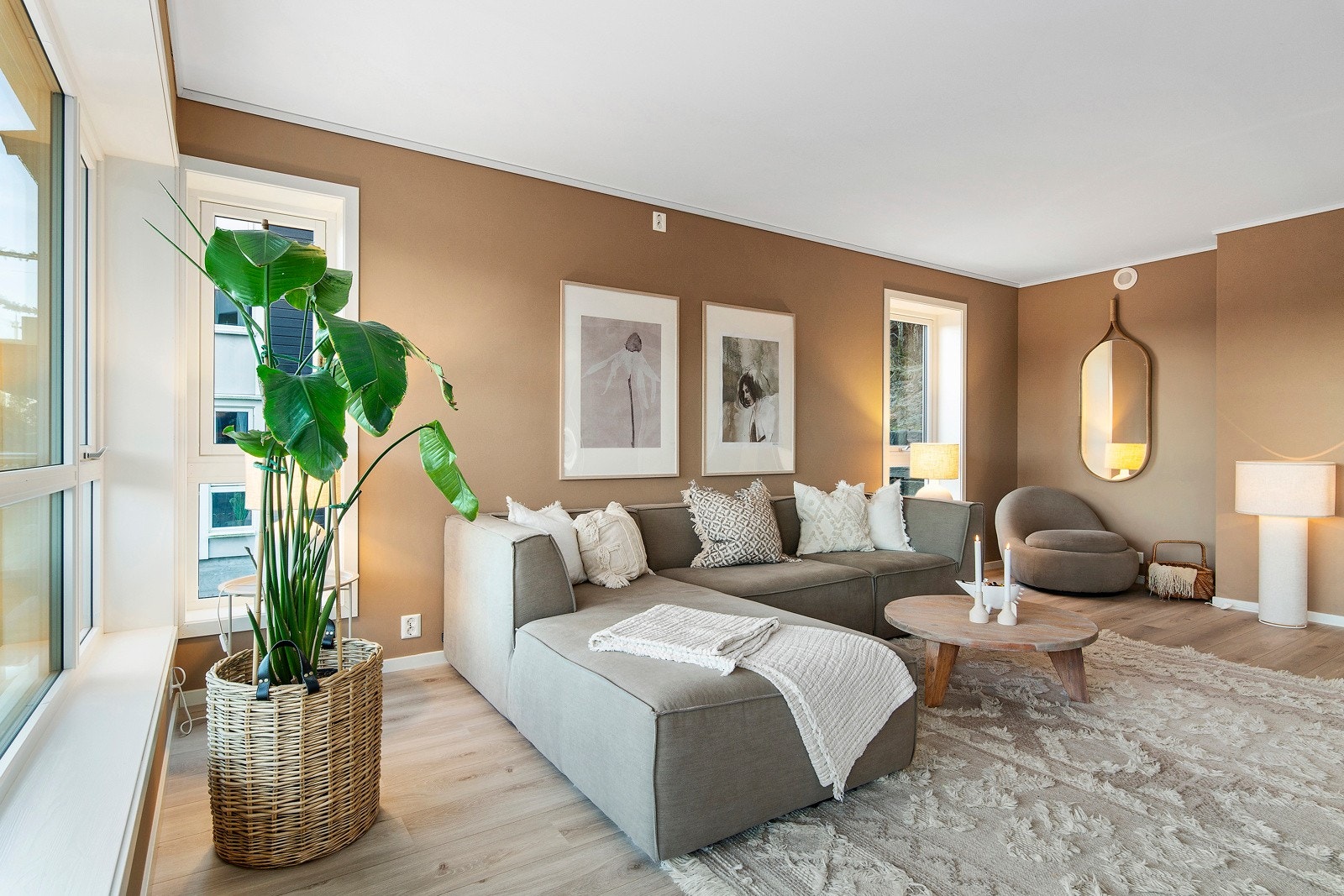 Leiligheten har muligheter for å etablere ildsted om ønskelig. Galleribilde