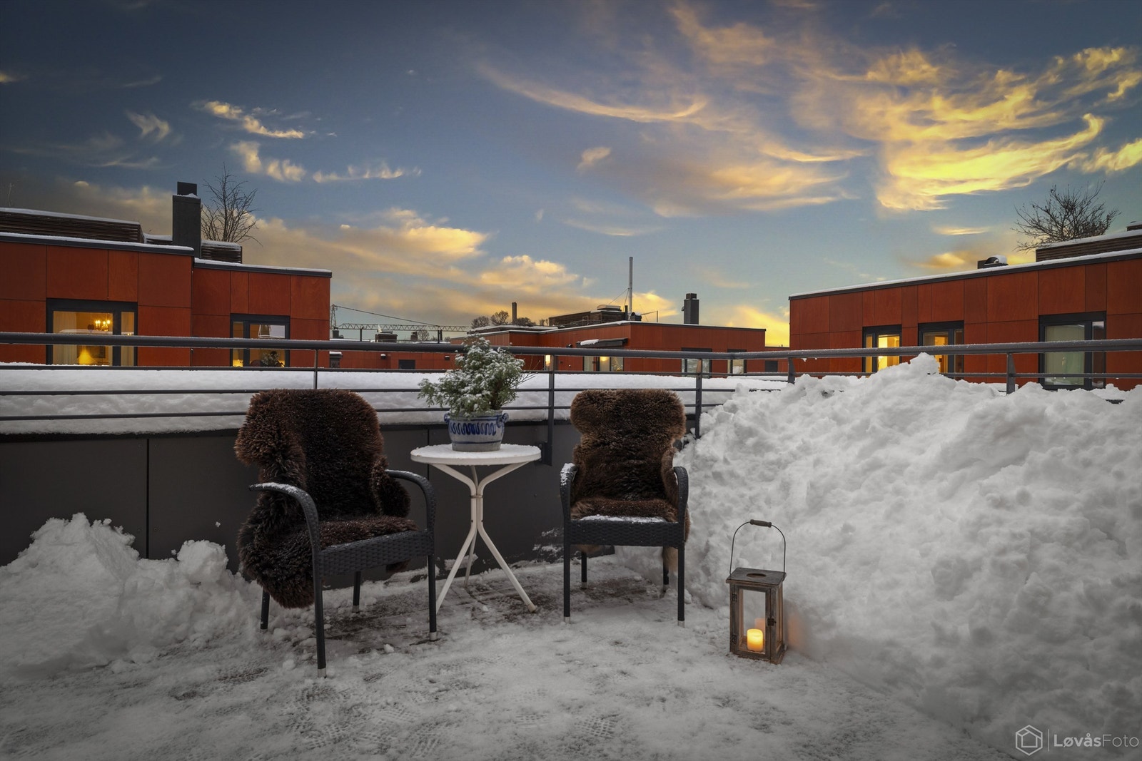 Terrassen er et perfekt sted for å nyte kveldssolen. Galleribilde