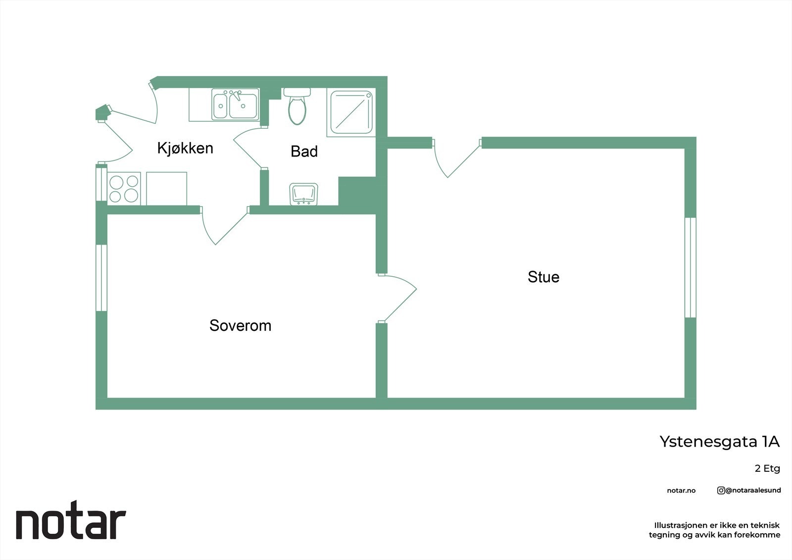Planskisse for 2.etasje Nord Galleribilde