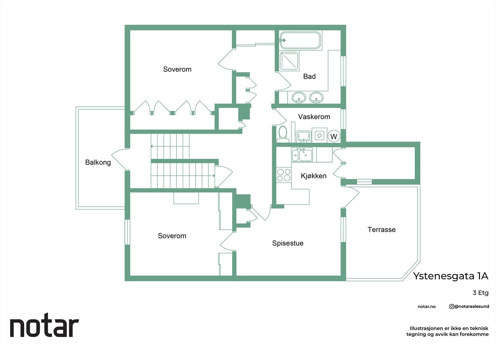 Planskisse for 3.etasje Galleribilde