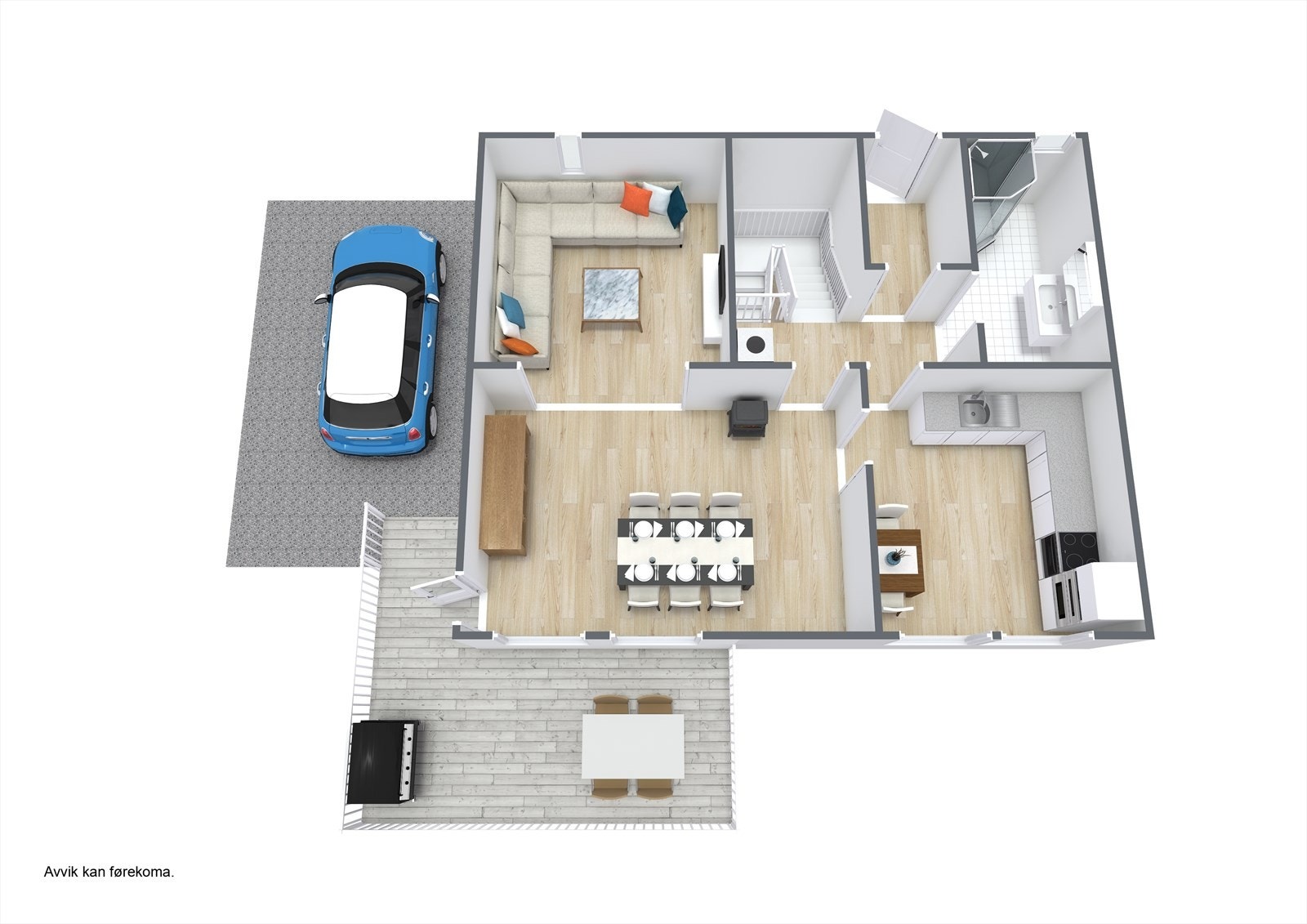 Planteikning 3D 1.etg. Galleribilde