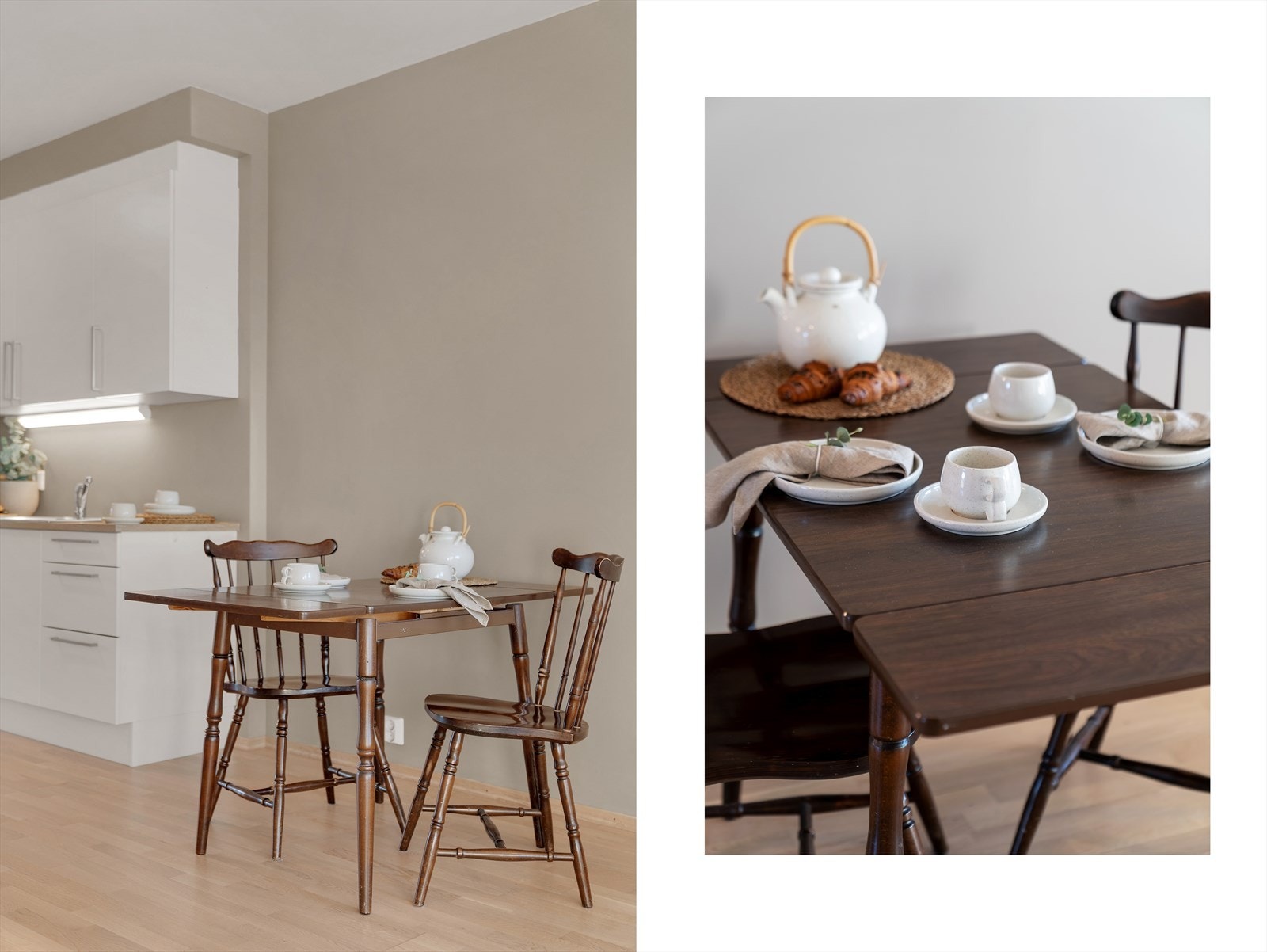 - Her ligger alt til rette for hyggelige måltider og gode stunder rundt spisebordet - Galleribilde