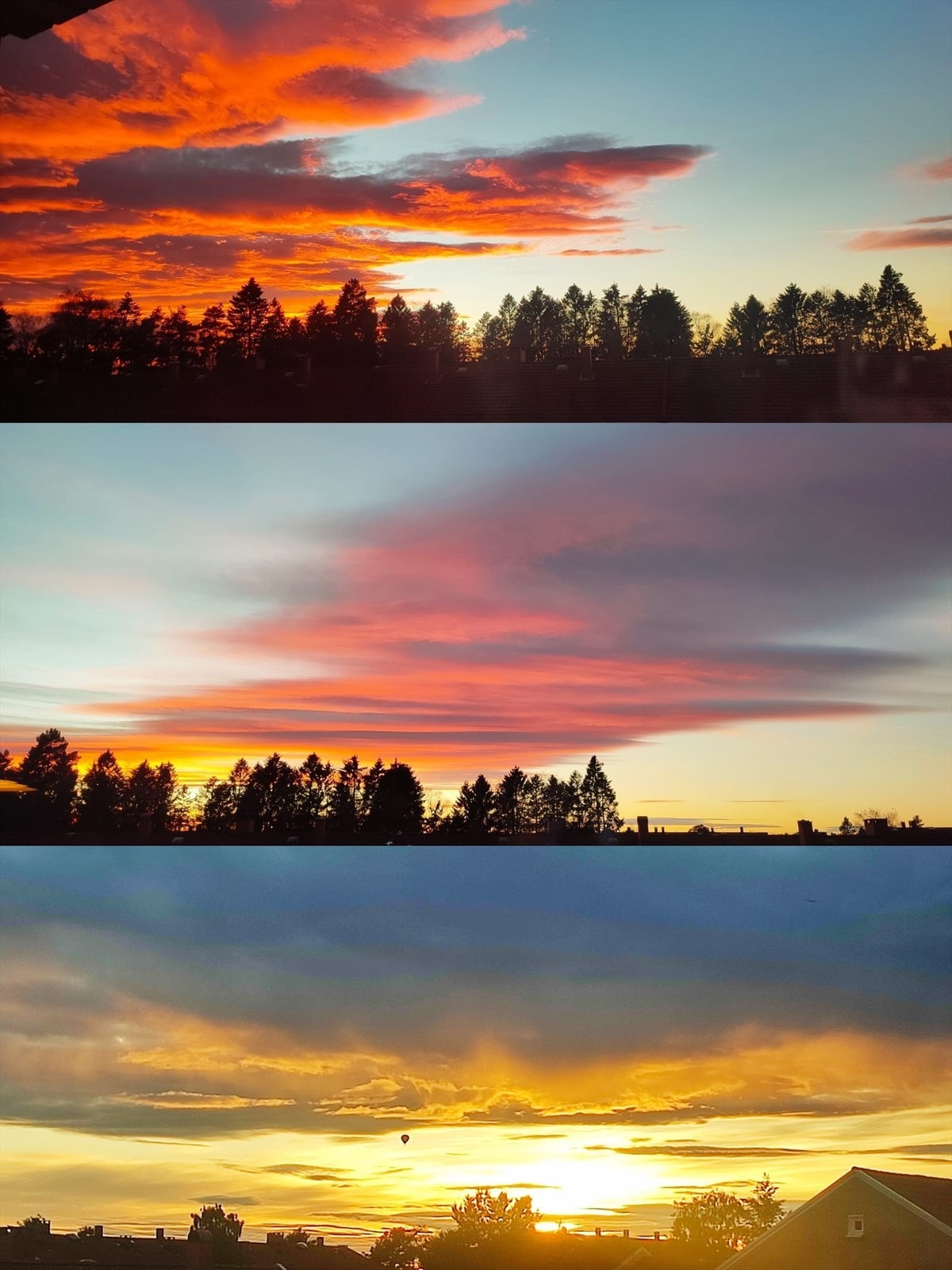 Selgers egne bilder av solnedgangen fra balkongen. Galleribilde