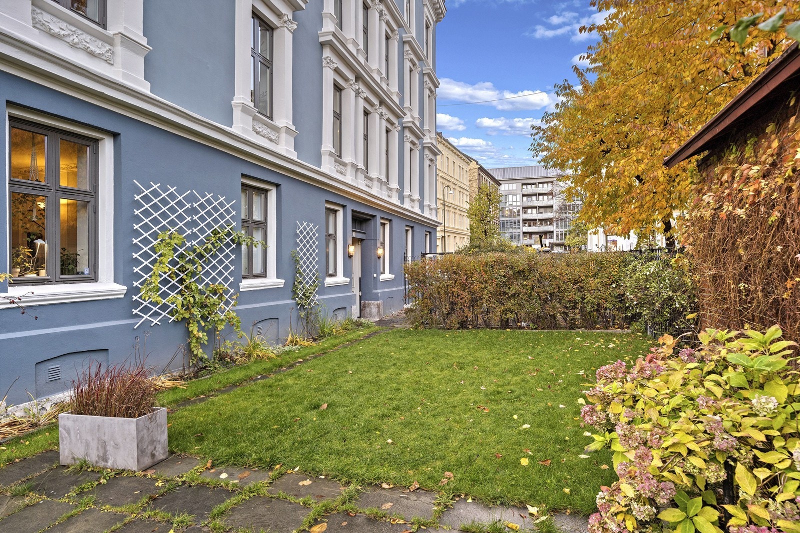 Felles hage sommerstid. Galleribilde