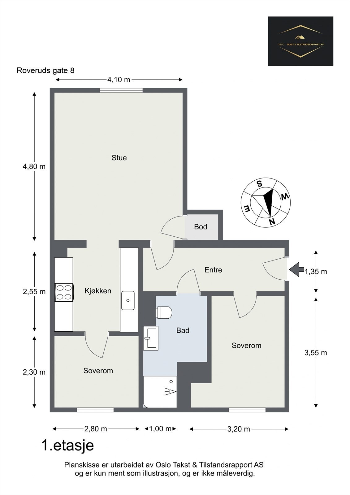 Plantegning til orientering. Galleribilde