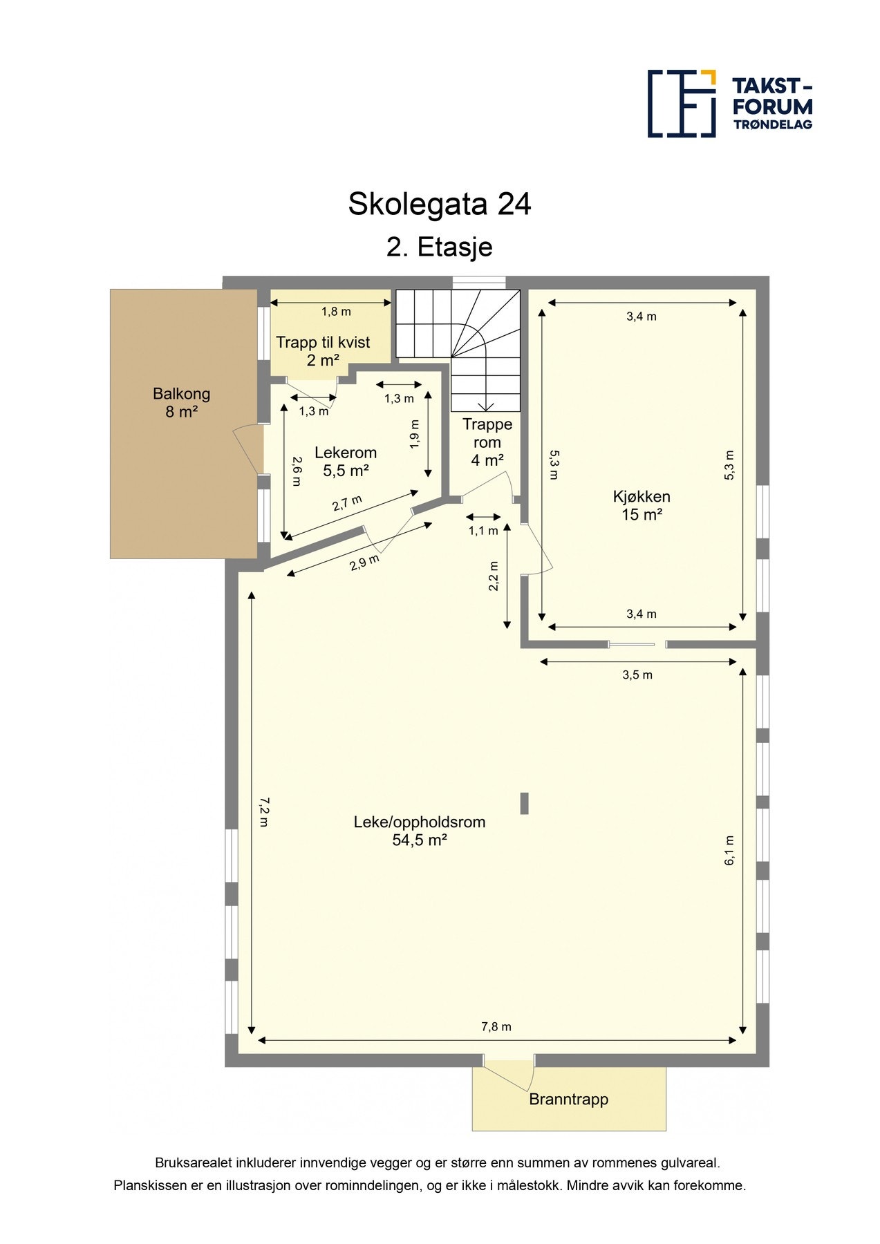 Plantegning - 2. etasje. Galleribilde