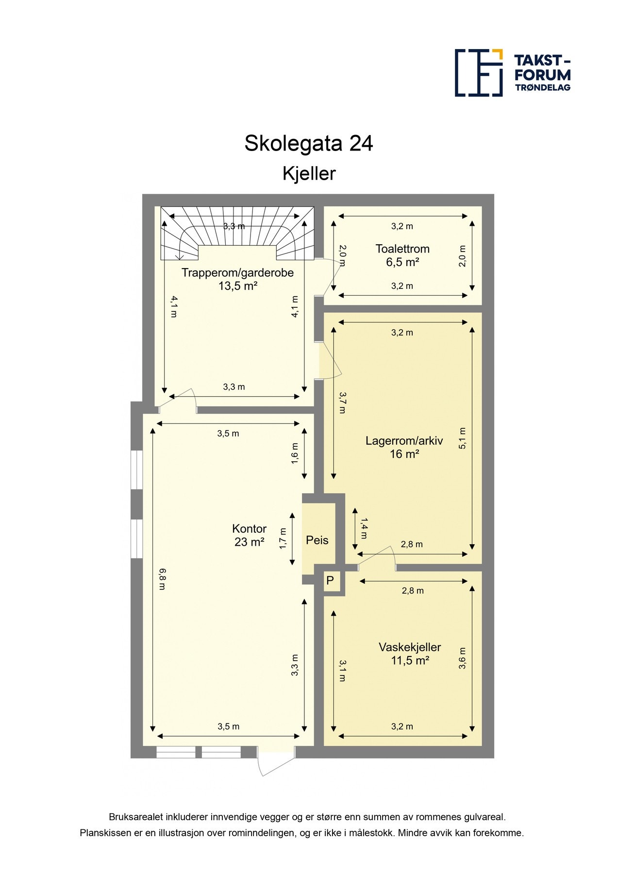 Plantegning - Kjeller. Galleribilde
