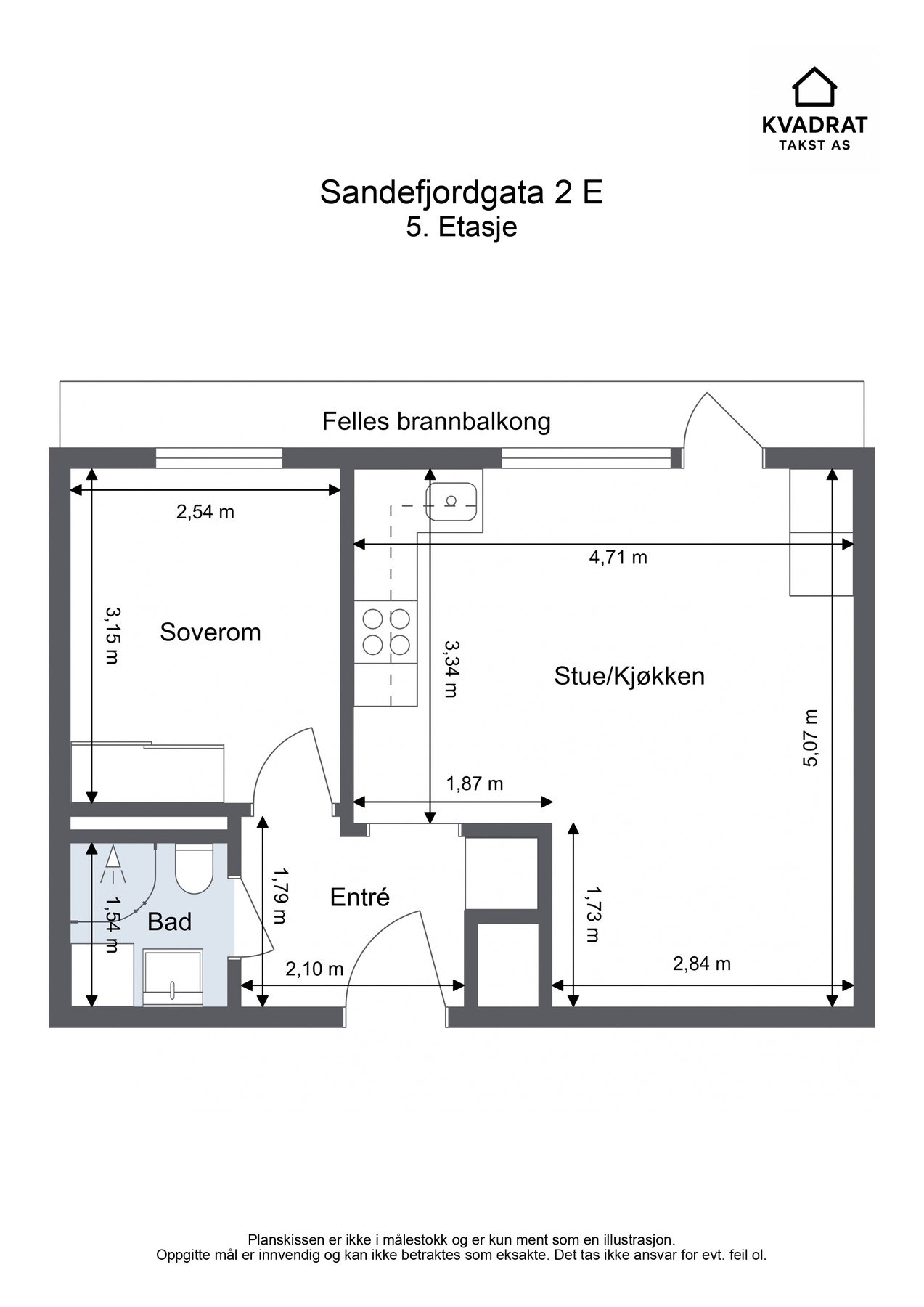 Plantegning - 5. etasje. Galleribilde