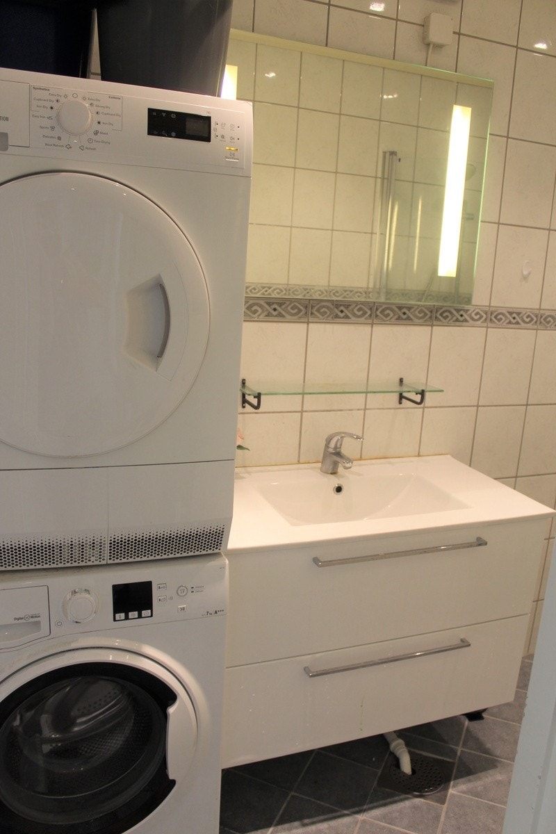 Dusj, og hvitevarer i ett, og wc på eget rom Galleribilde