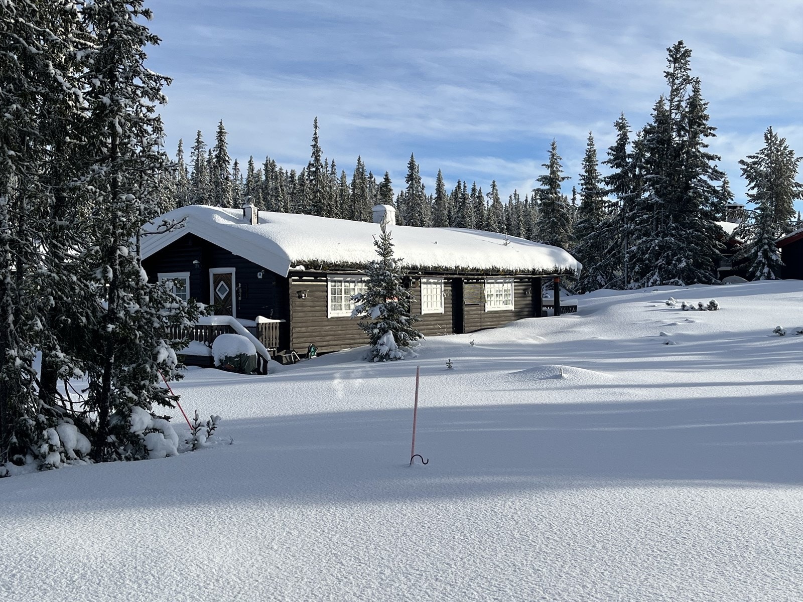 Eiendommen ligger i fantastiske omgivelser på Lisætra, ca. 805 moh. Fritidsboligen som ble oppført i 1988 består av gang, kjøkken, stue, tre soverom, sanitærrom og do-rom. Galleribilde