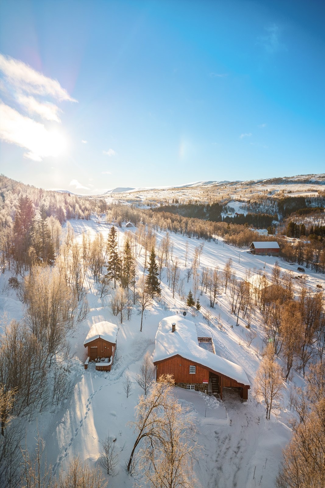 Dronefoto mot sør. Galleribilde