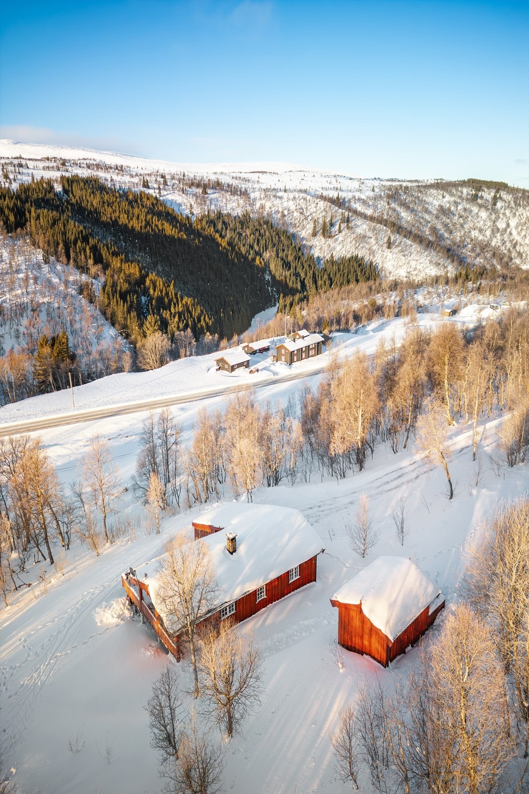 Dronefoto mot vest/nordvest. Galleribilde