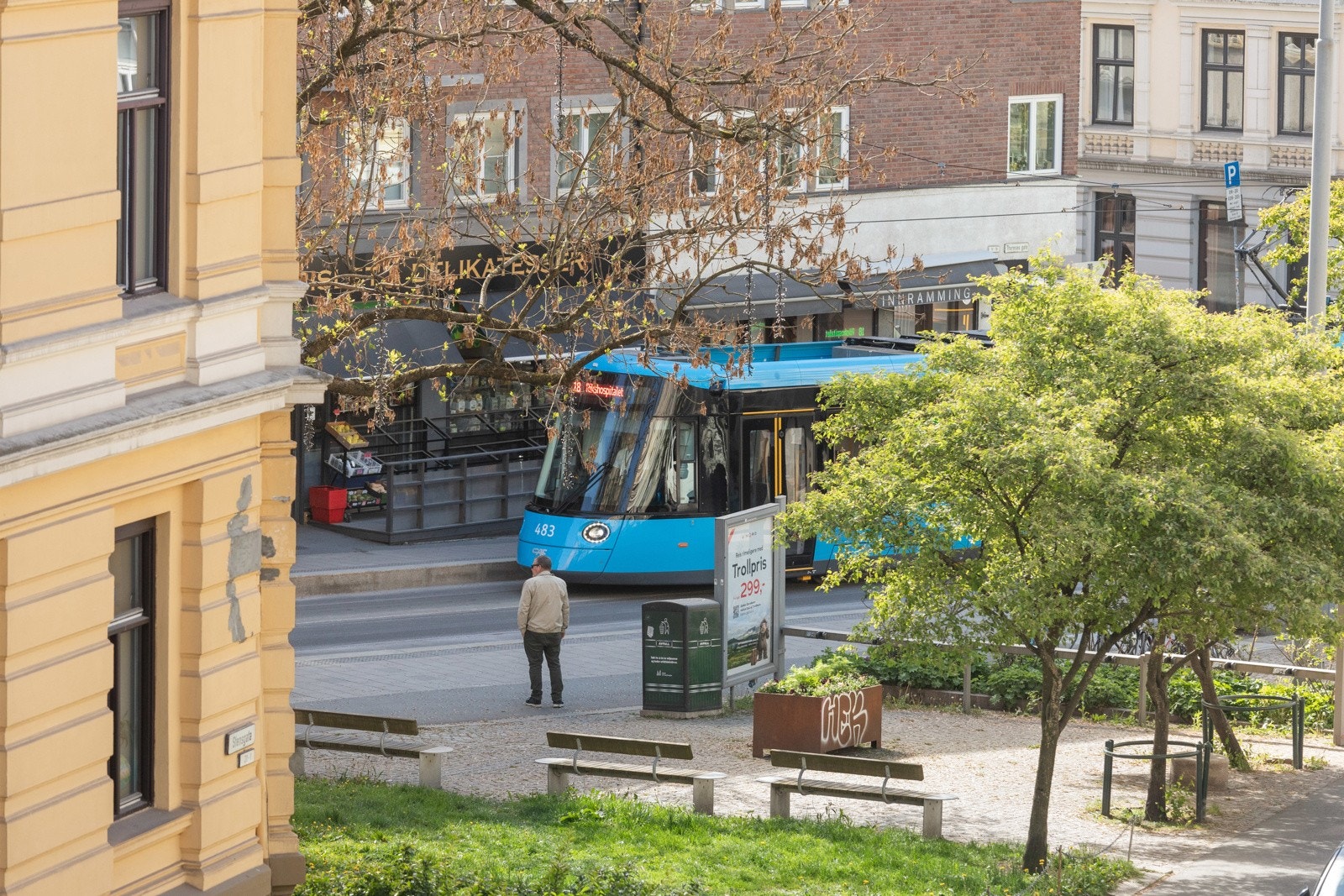 Lett tilgjengelig finner man byens kollektivtransport i form av både buss og trikk. Galleribilde