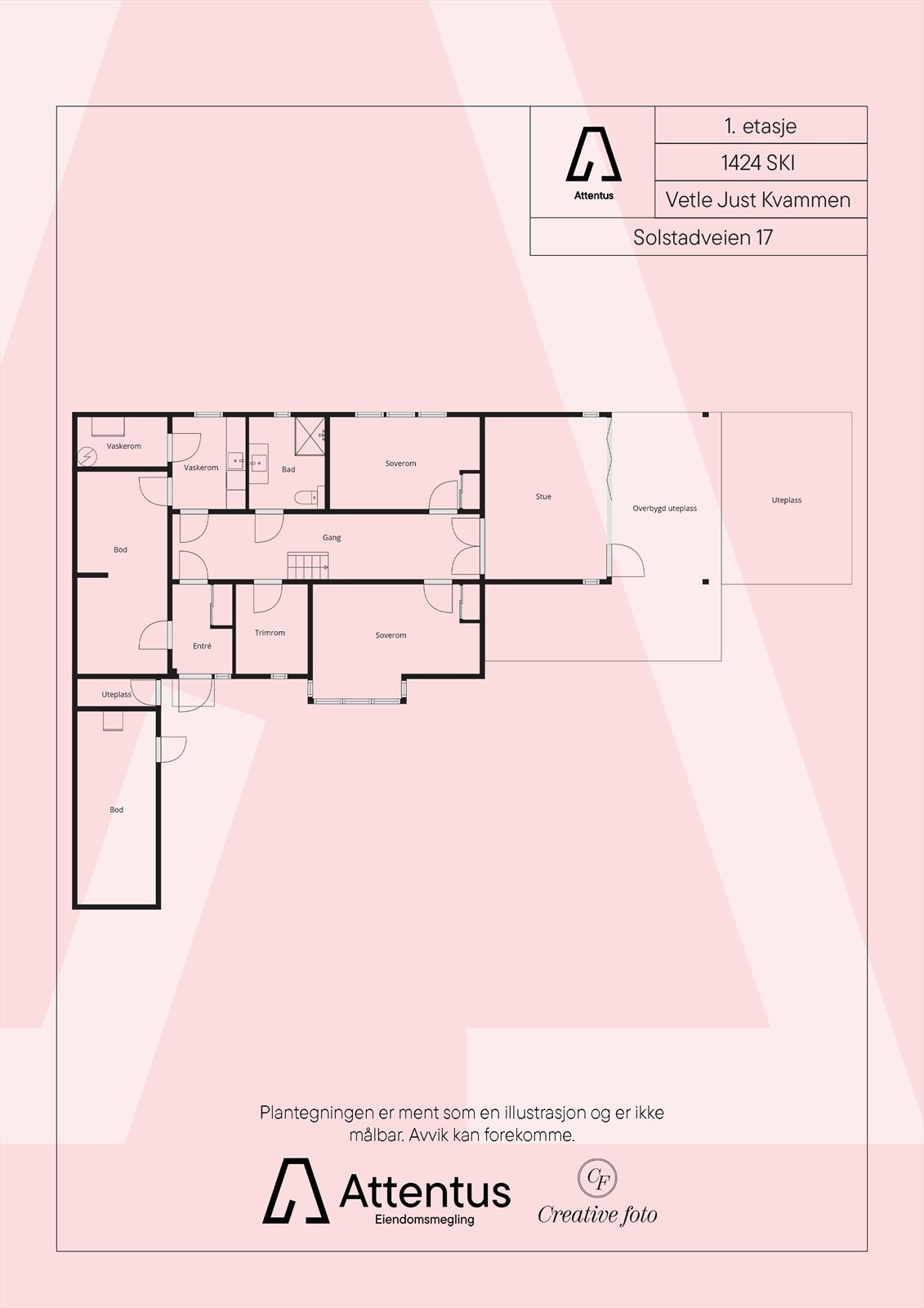 Planløsning 1. etasje Galleribilde