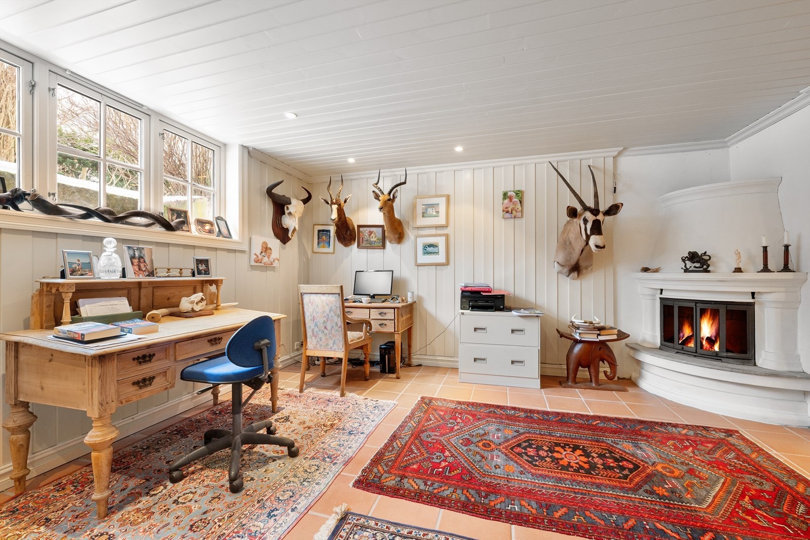 Peisen skaper en behagelig og lun stemning Galleribilde