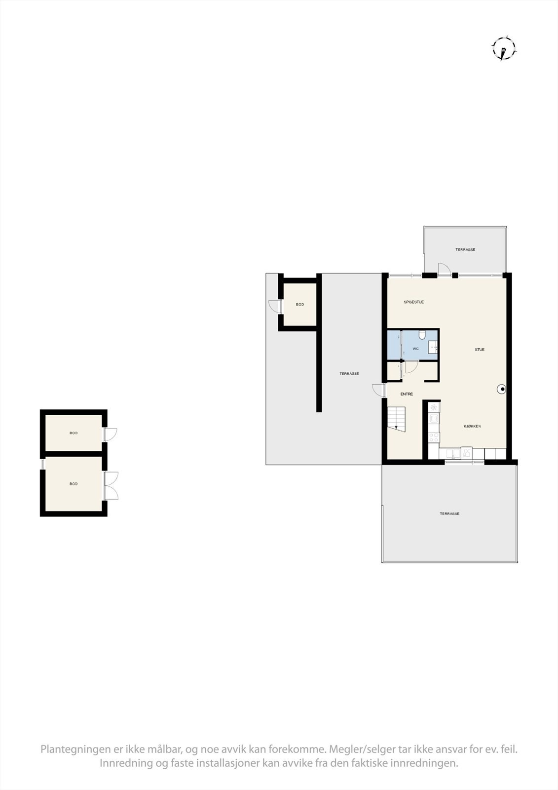 Plantegning, første etasje. Galleribilde