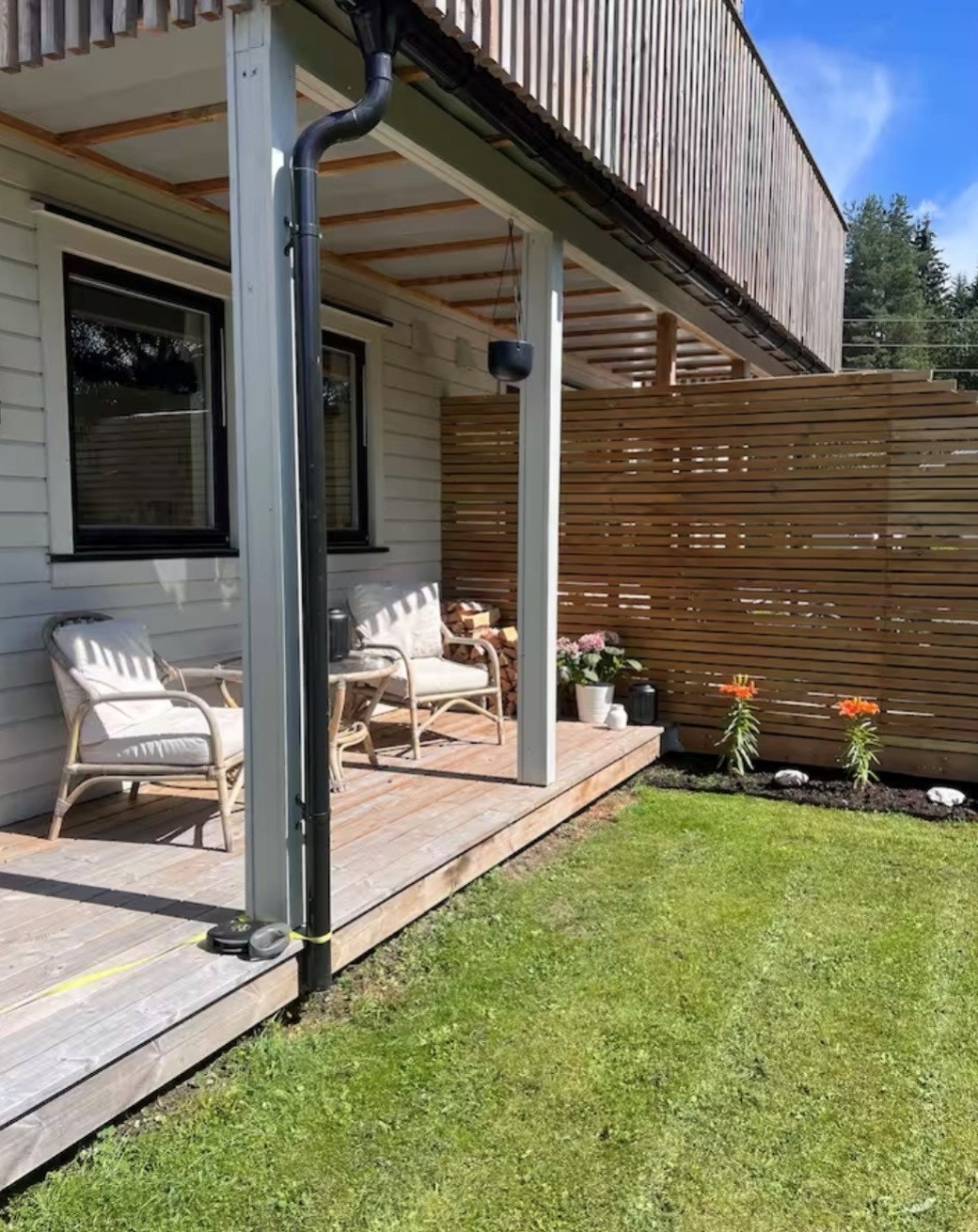 Delvis overbygget terrasseplatting. Privat bilde. Galleribilde