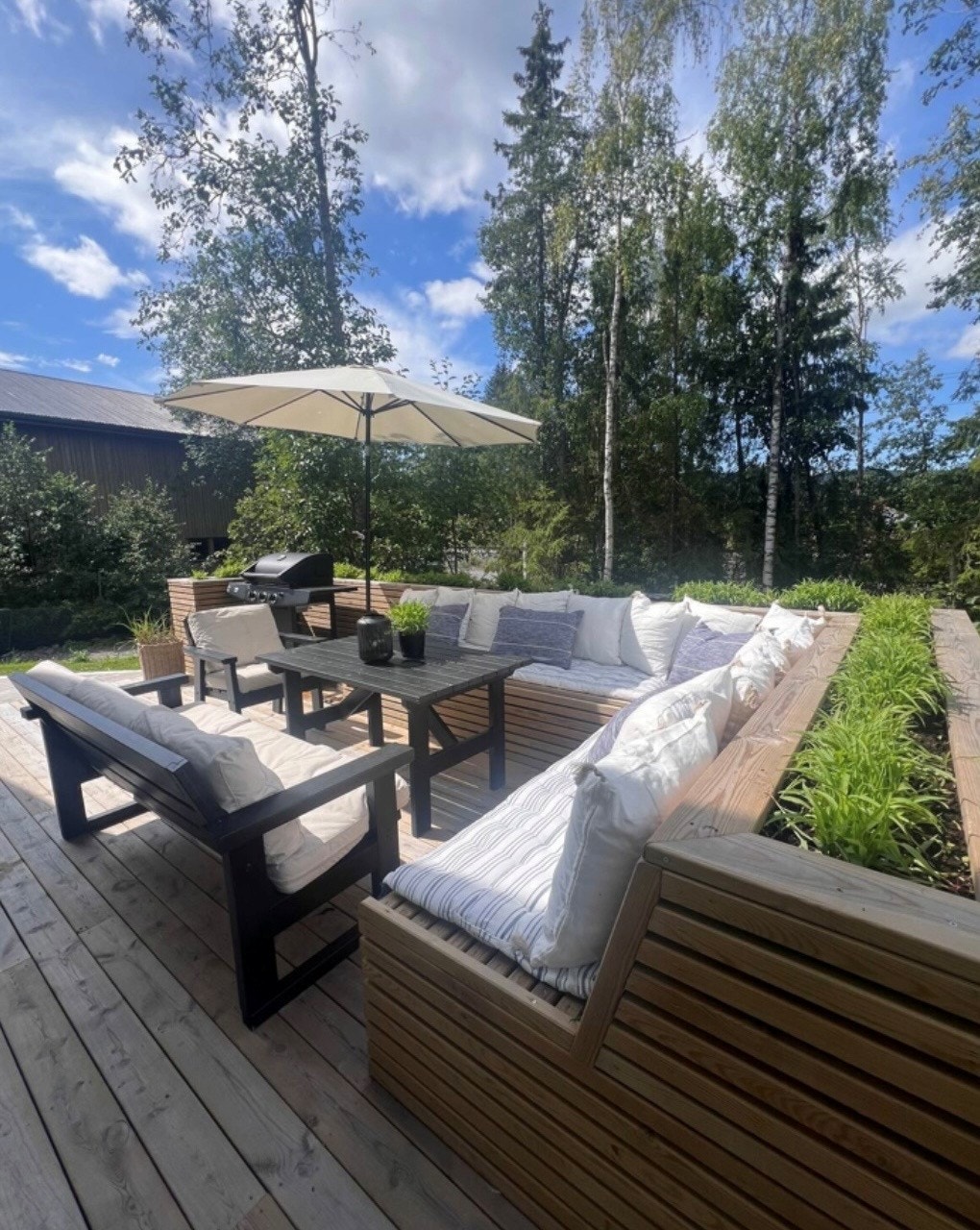 Nydelig uteplass hvor man kan samles til grilling sommerstid. Privat bilde. Galleribilde