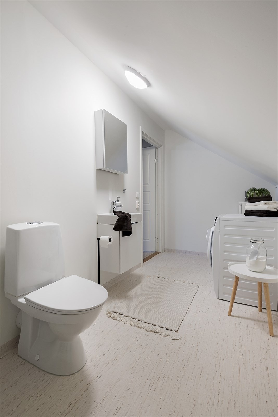 Vaskerom i 2. etasje med skråhimling. Galleribilde