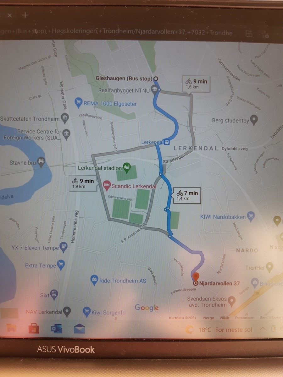 Sykkelavstand NTNU Galleribilde