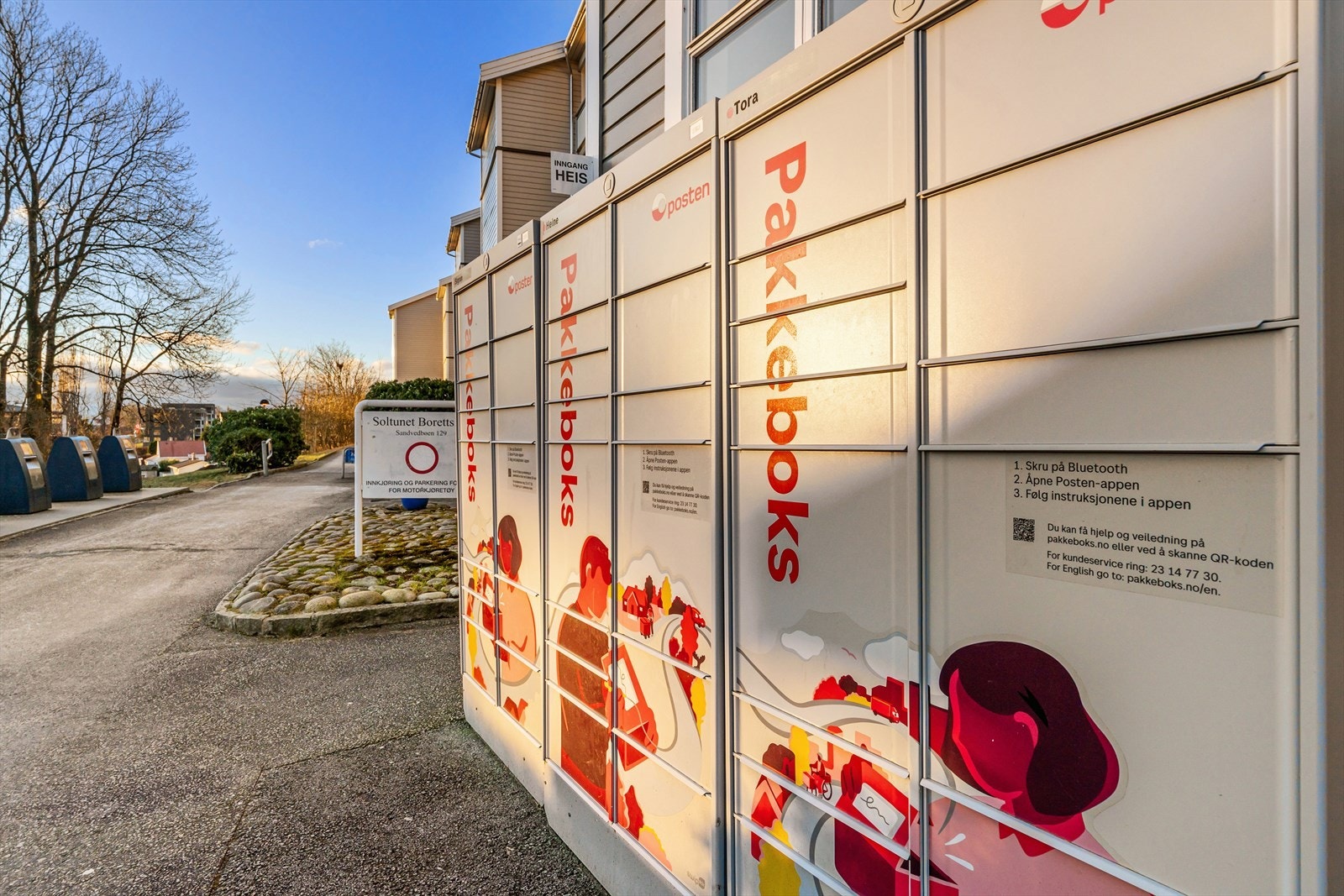 Enkelt med pakkelevering like utenfor. Galleribilde