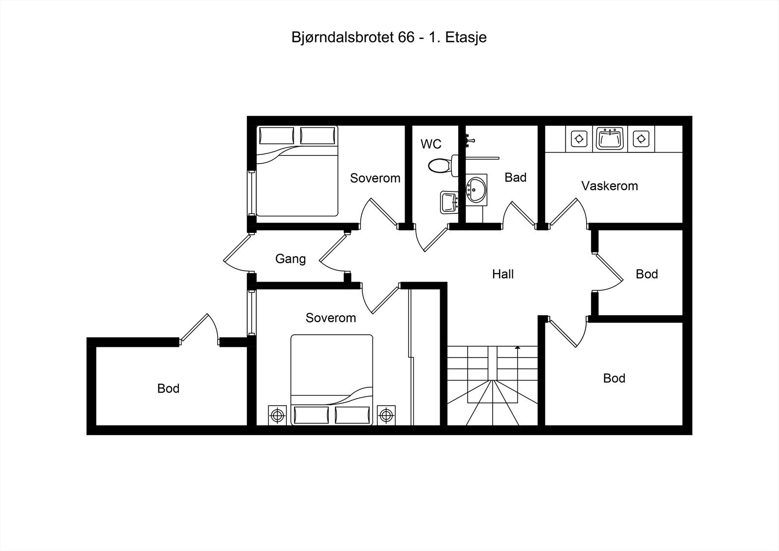 - Plantegning 1. etasje - Galleribilde