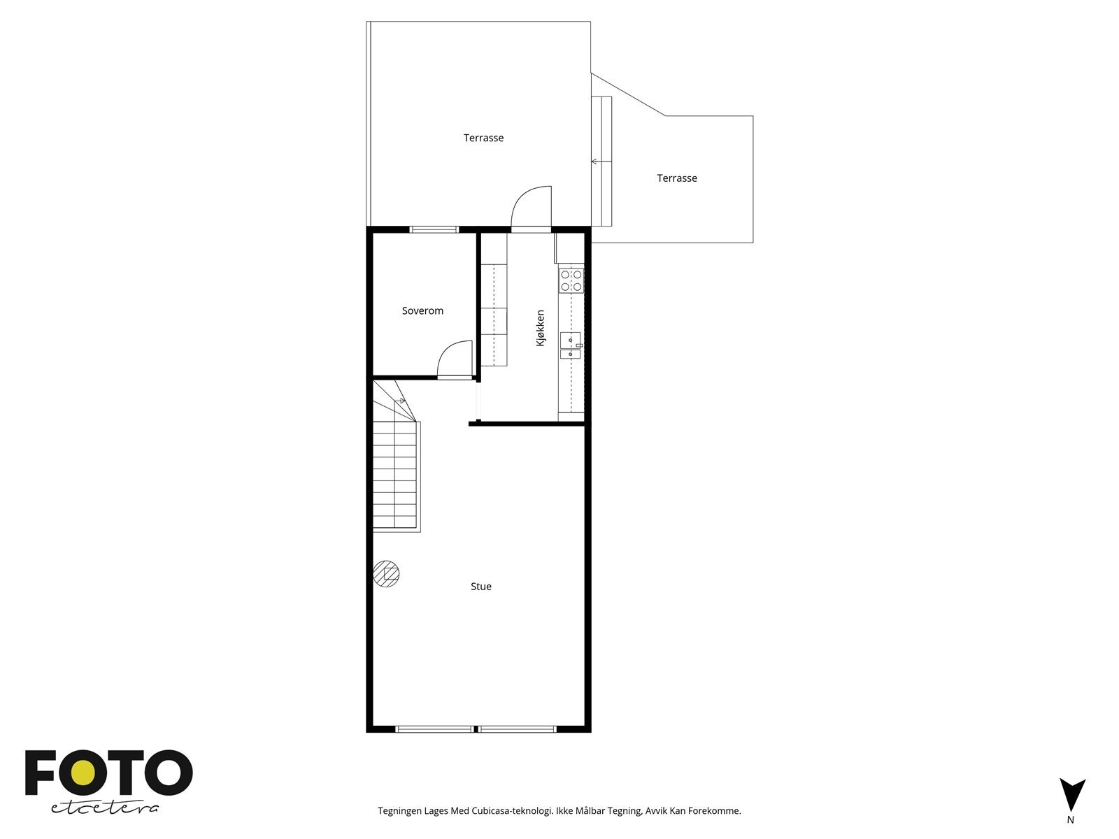 1. etasje - Veiledende plantegning - Ikke målbar Galleribilde