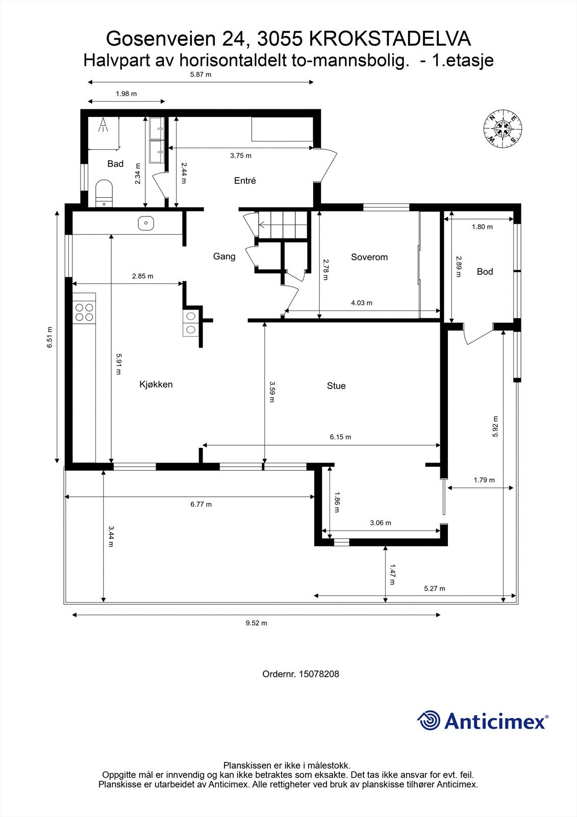 Plantegning - 1. etasje Galleribilde